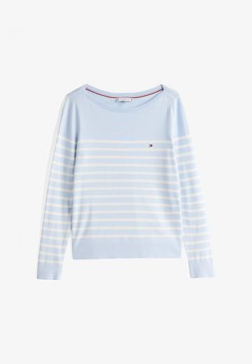 Пуловер в полоску