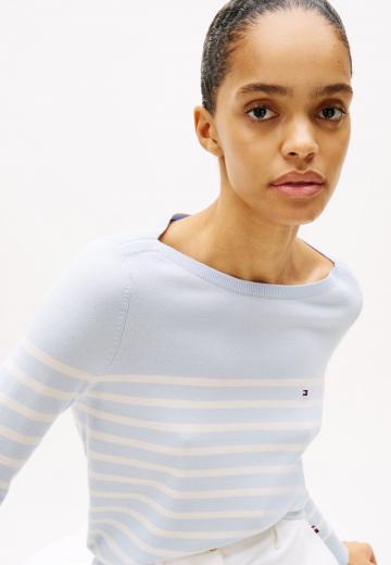 Пуловер в полоску