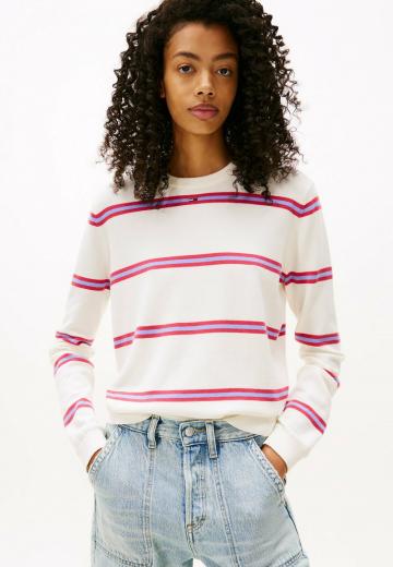 Пуловер в полоску