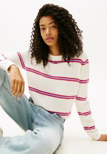 Пуловер в полоску