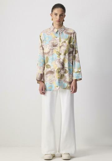 Атласная блузка