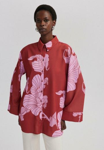 Атласная блузка