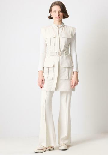 Длинный жилет