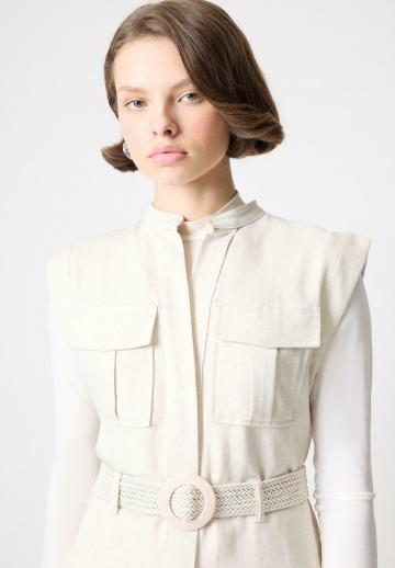 Длинный жилет