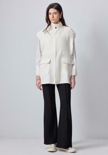 Длинный жилет