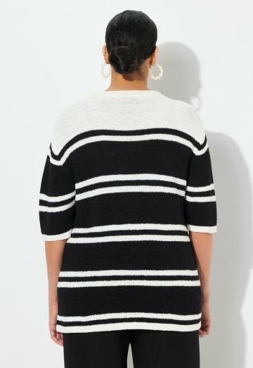 Пуловер с рукавом три четверти