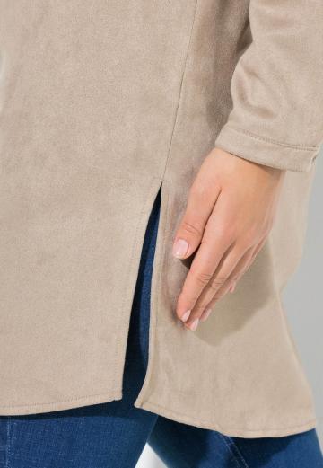 Пальто из искусственной кожи