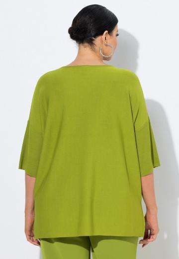 Пуловер с рукавом три четверти