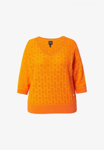 Пуловер с рукавом три четверти