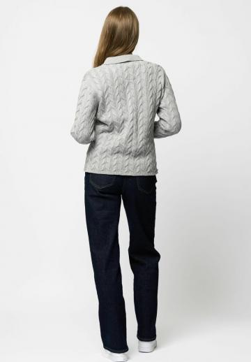 Пуловер с воротником поло