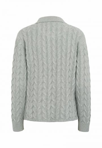 Пуловер с воротником поло