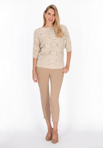 Пуловер с рукавом три четверти