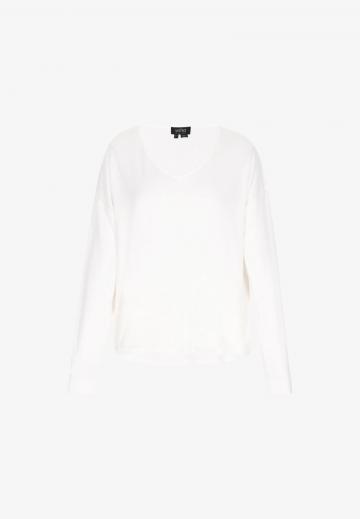 Пуловер с вырезом V