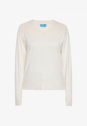 Пуловер с вырезом V