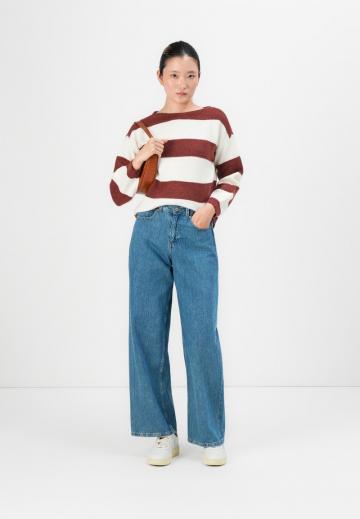 Пуловер в полоску