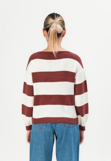 Пуловер в полоску