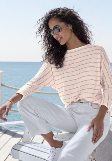 Пуловер с рукавом три четверти