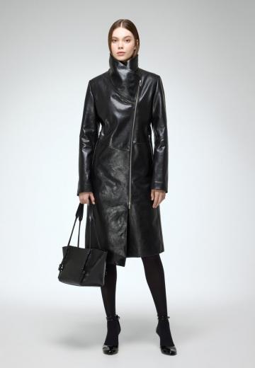 Кожаное пальто