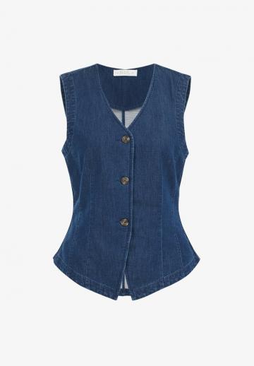 Джинсовая жилетка
