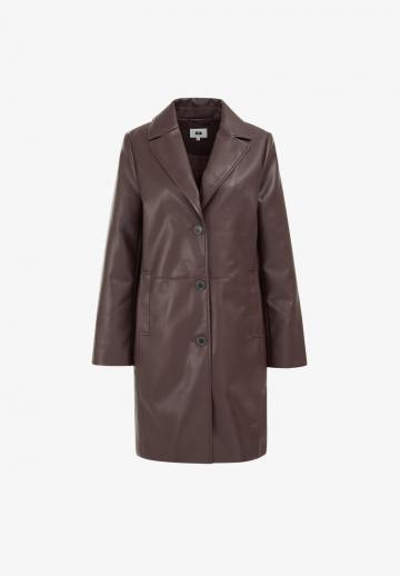 Пальто из искусственной кожи