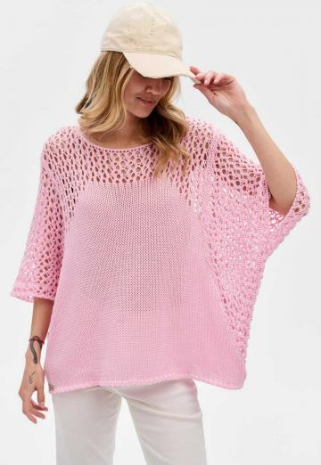 Пуловер с рукавом три четверти