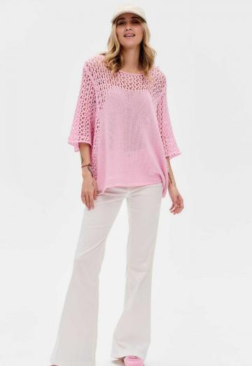 Пуловер с рукавом три четверти