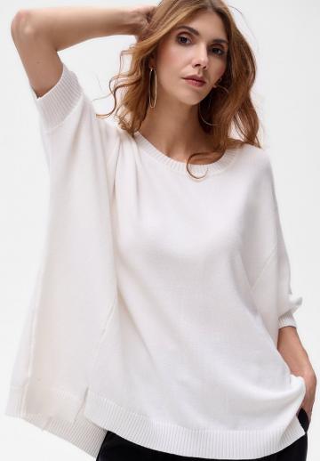 Пуловер с рукавом три четверти