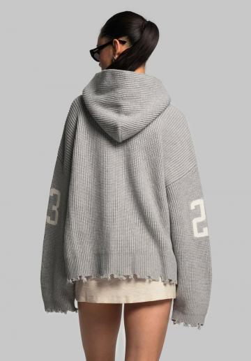 Пуловер с капюшоном