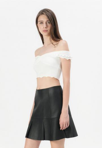 Кожаная юбка