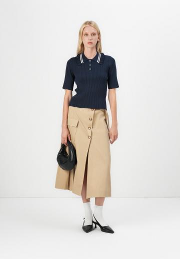 Юбка с накладными карманами