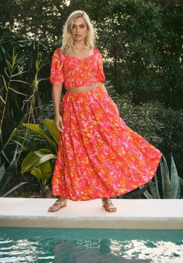 Юбка с воланами