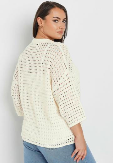 Пуловер с рукавом три четверти