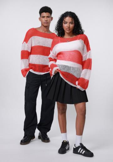 Пуловер в полоску
