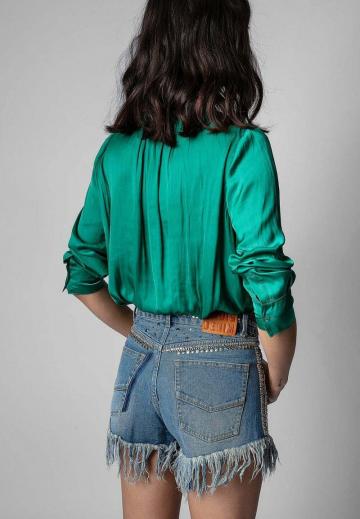 Атласная блузка