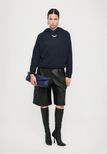 Пуловер с капюшоном