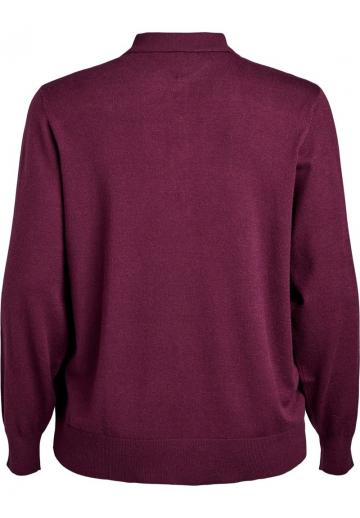 Пуловер с воротником поло