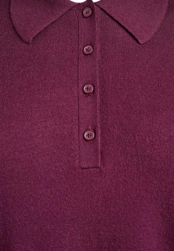 Пуловер с воротником поло