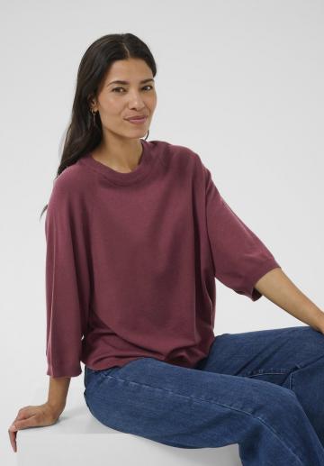 Пуловер с рукавом три четверти