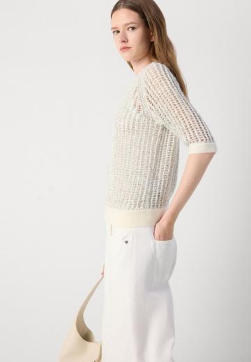 Пуловер с рукавом три четверти