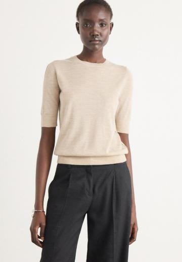 Пуловер с коротким рукавом