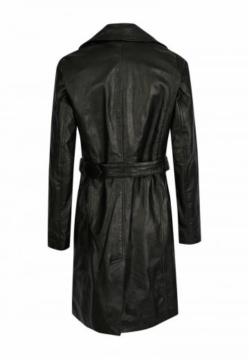 Кожаное пальто