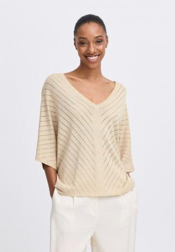 Пуловер с рукавом три четверти