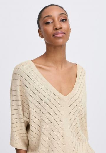 Пуловер с рукавом три четверти