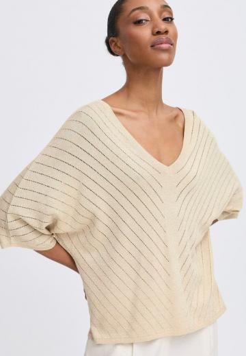 Пуловер с рукавом три четверти