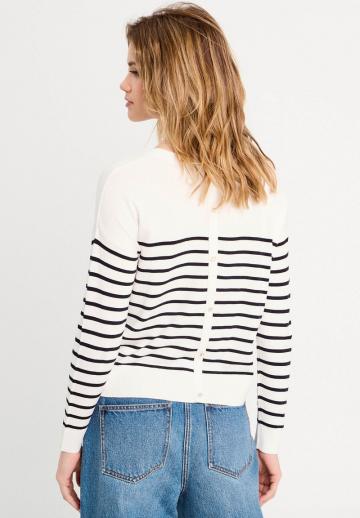 Пуловер в полоску