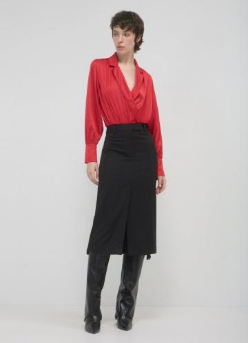 Атласная блузка