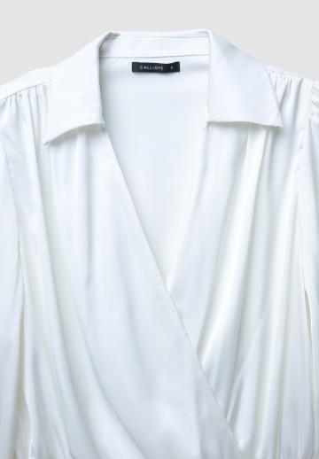 Атласная блузка