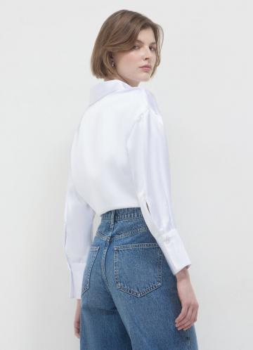 Атласная блузка