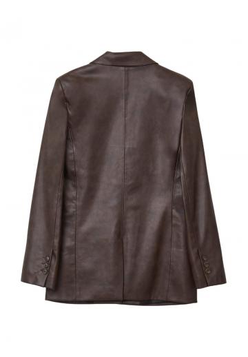 Пальто из искусственной кожи