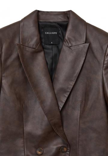 Пальто из искусственной кожи